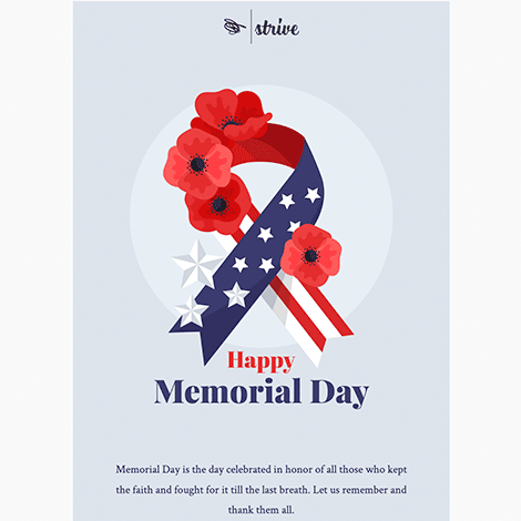 Memorial Day Ribbon Message